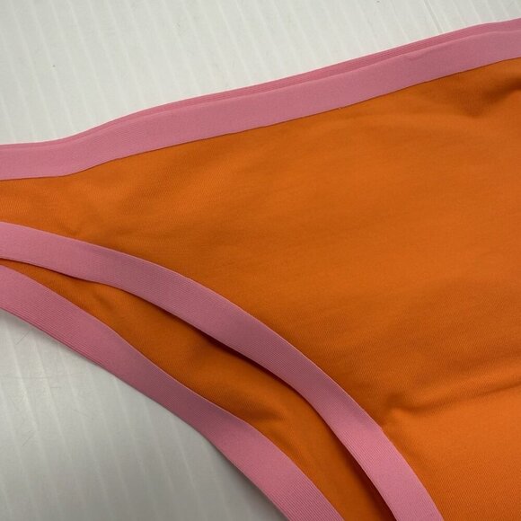 L*Space Bikini Bottom Fused Camacho Bottom Classic Orange Pink Size XS Tropical - Picture 4 of 8